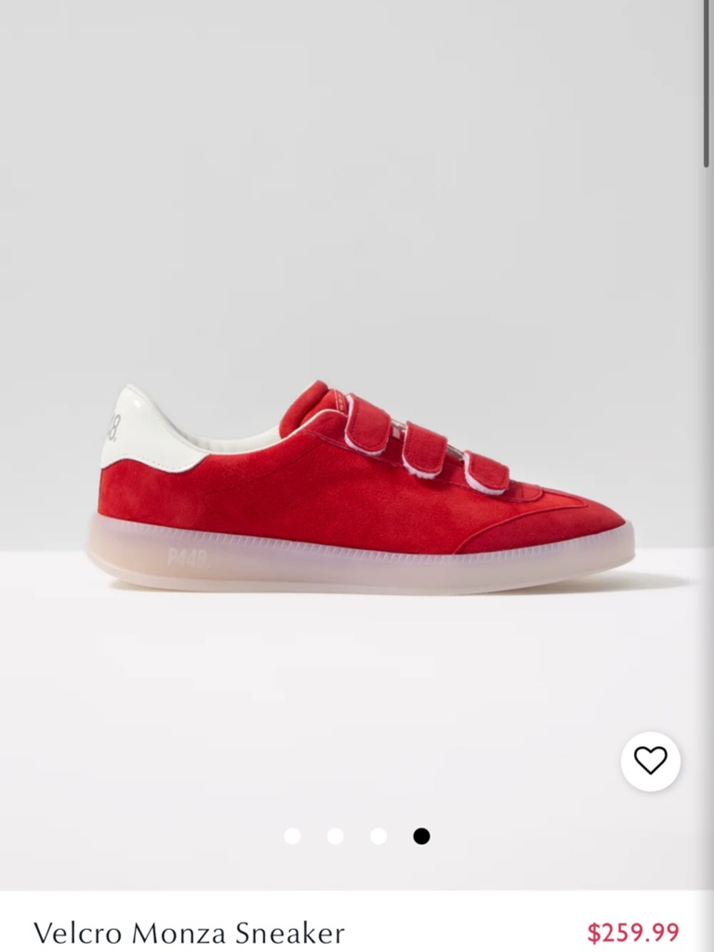 P448 Velcro Monza Suede Sneakers - Picture 4 of 9